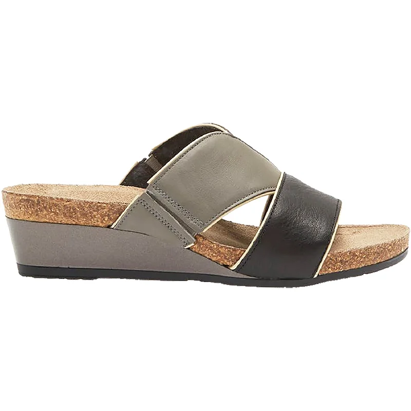 sandals for walking long distances in the sunWomen's Naot Tiara Soft Black/Foggy Grey Leather