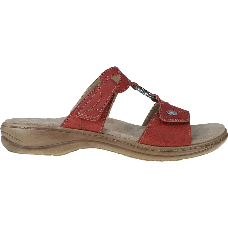 sandals with breathable uppers for comfort -Women's Earth Suzanne Red Leather