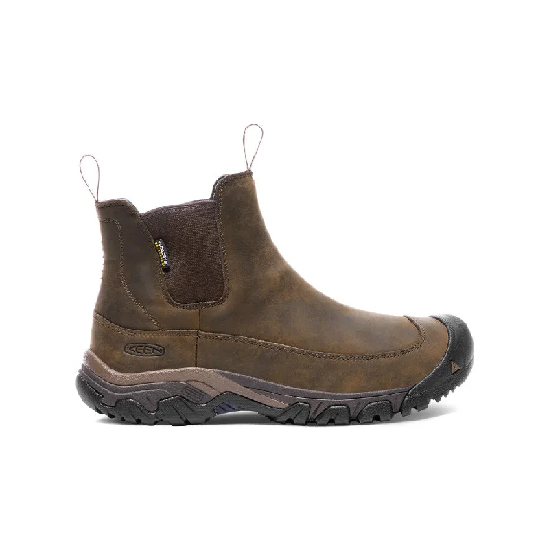 Stylish boots with faux fur trim-Men's Anchorage III Waterproof Boot Wide  |  Dark Earth/Mulch