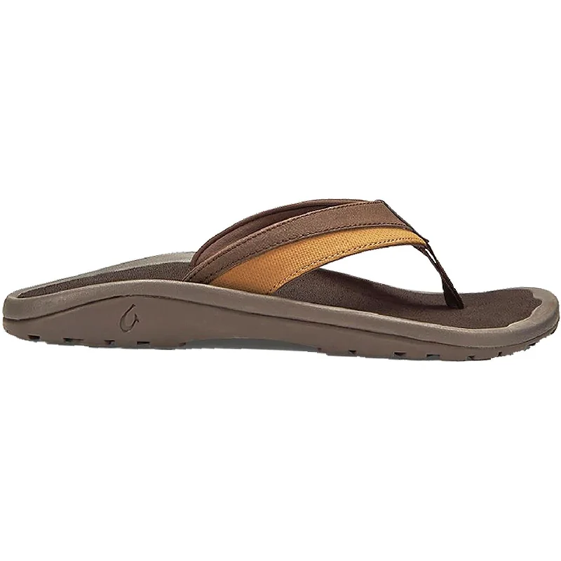 sandals for long days at the beachMen's OluKai Ohana Koa Dark Wood Synthetic