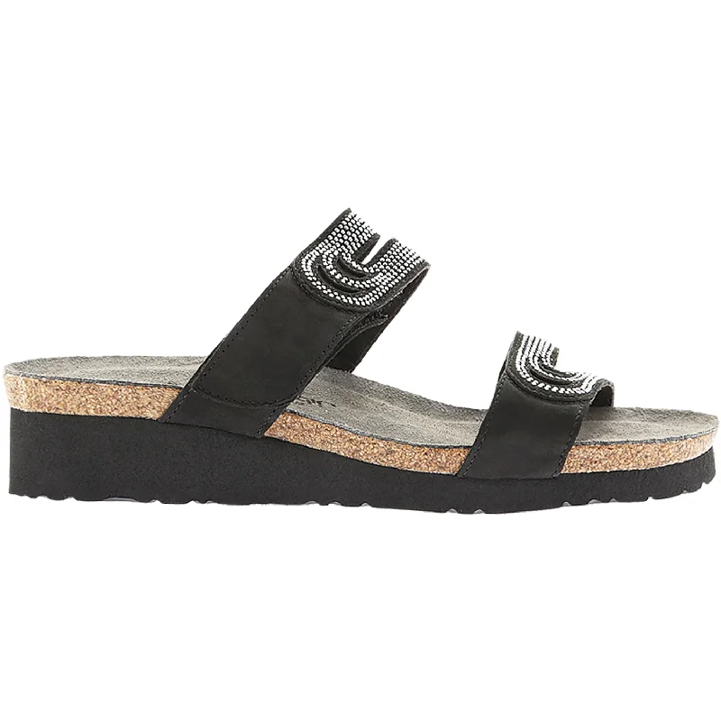 waterproof sandals for outdoor use -Women's Naot Ainsley Black Nubuck