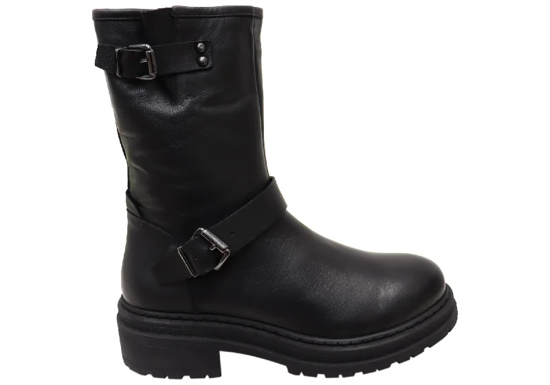 Warm snow boots for heavy snow days-Orizonte Masami Womens European Comfortable Leather Boots