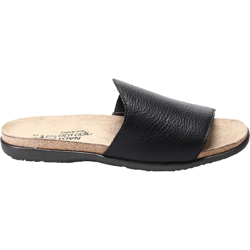 breathable sandals for running errands -Women's Naot Skylar Soft Black Leather