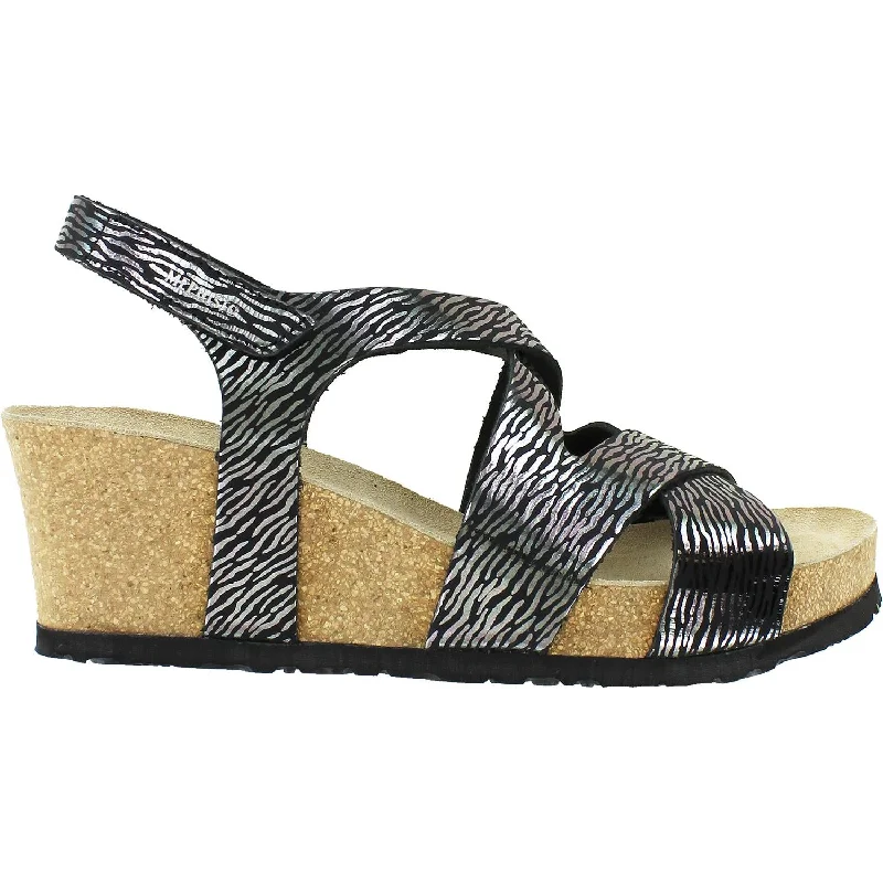 sandals with soft straps for no irritation -Women's Mephisto Lyla Black Zebra Leather