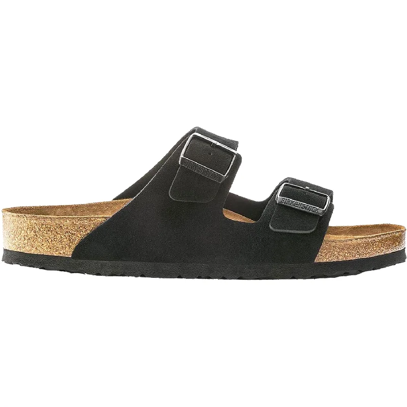 sandals for city and beach explorationWomen's Birkenstock Arizona Soft Footbed Black Suede