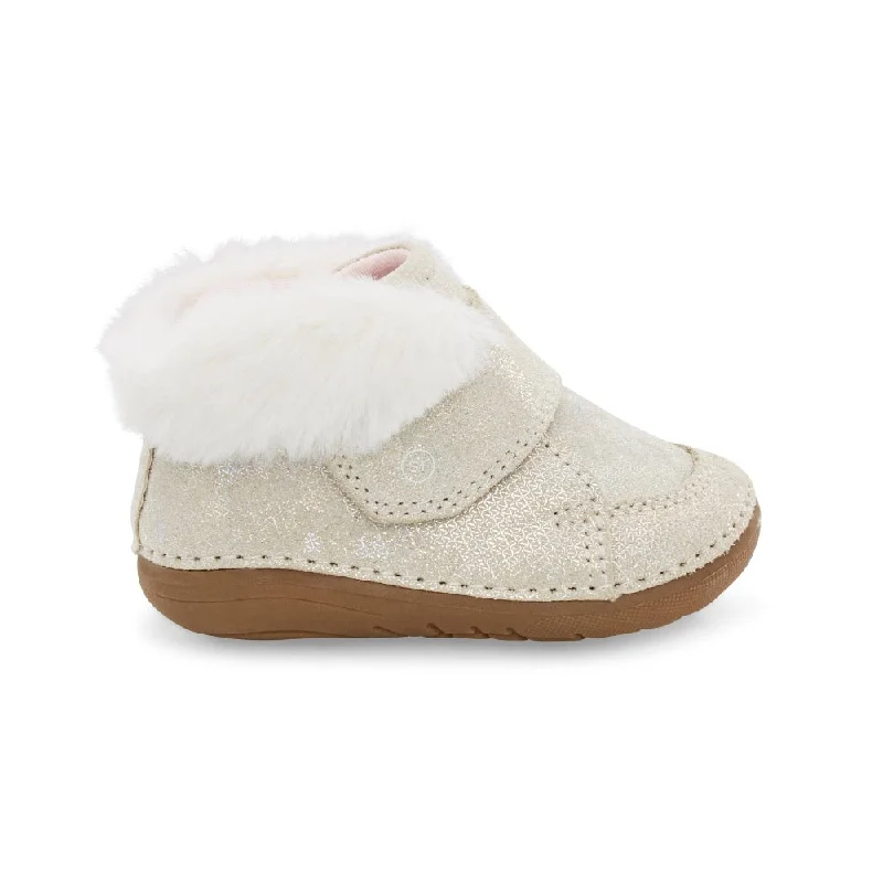 Stylish boots for snowy walks with heel-Stride Rite Infant Girls SM Mateo Velcro Boot Champagne