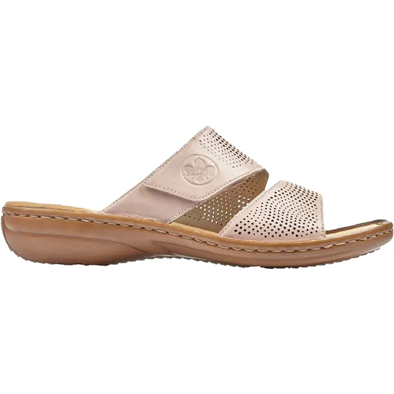 sandals for beach trips and city walksWomen's Rieker 60812-31 Regina 12 Light Rose Synthetic