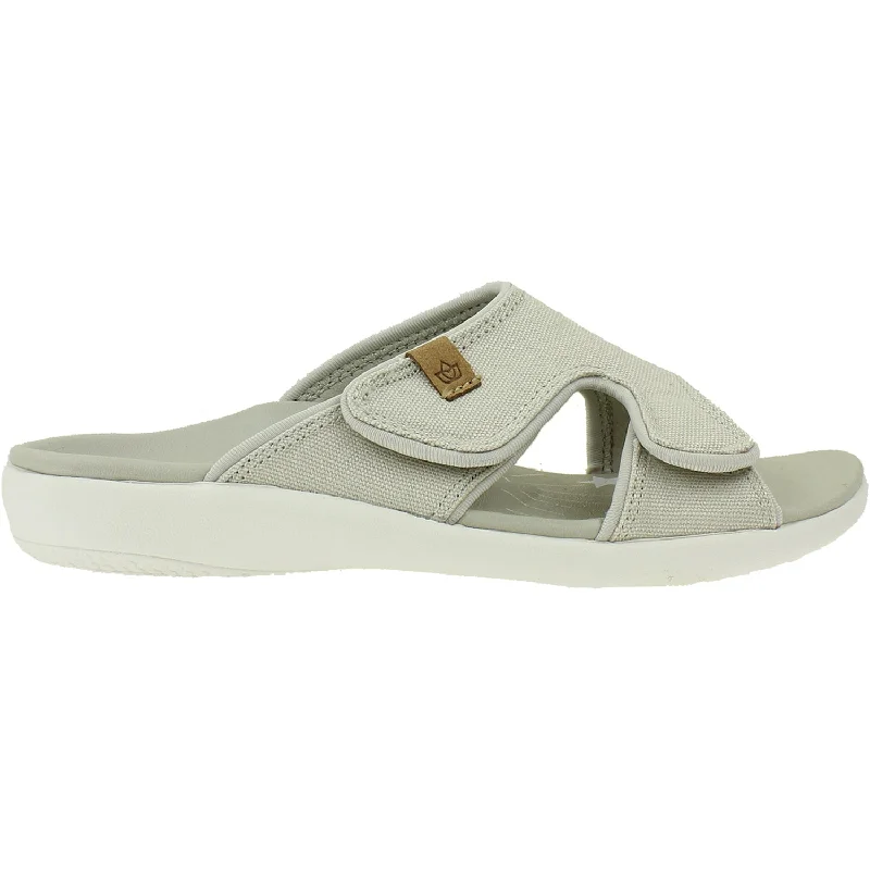 sandals with stylish buckles for design -Women's Spenco Kholo Believe Grey Synthetic