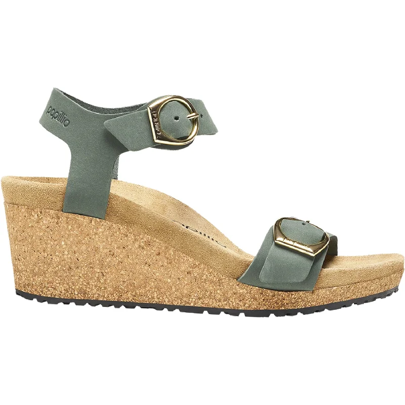 sandals for outdoor adventure and beach funWomen's Birkenstock Papillio Soley Thyme Nubuck