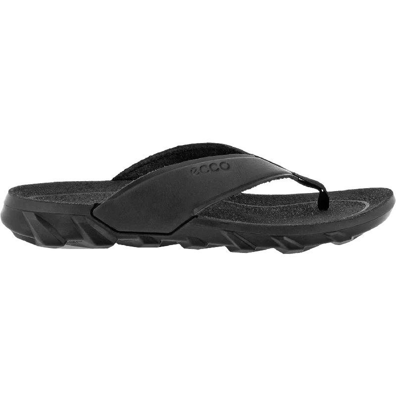 sandals for beach excursions and relaxationUnisex Ecco MX Flipster Chill Black Leather