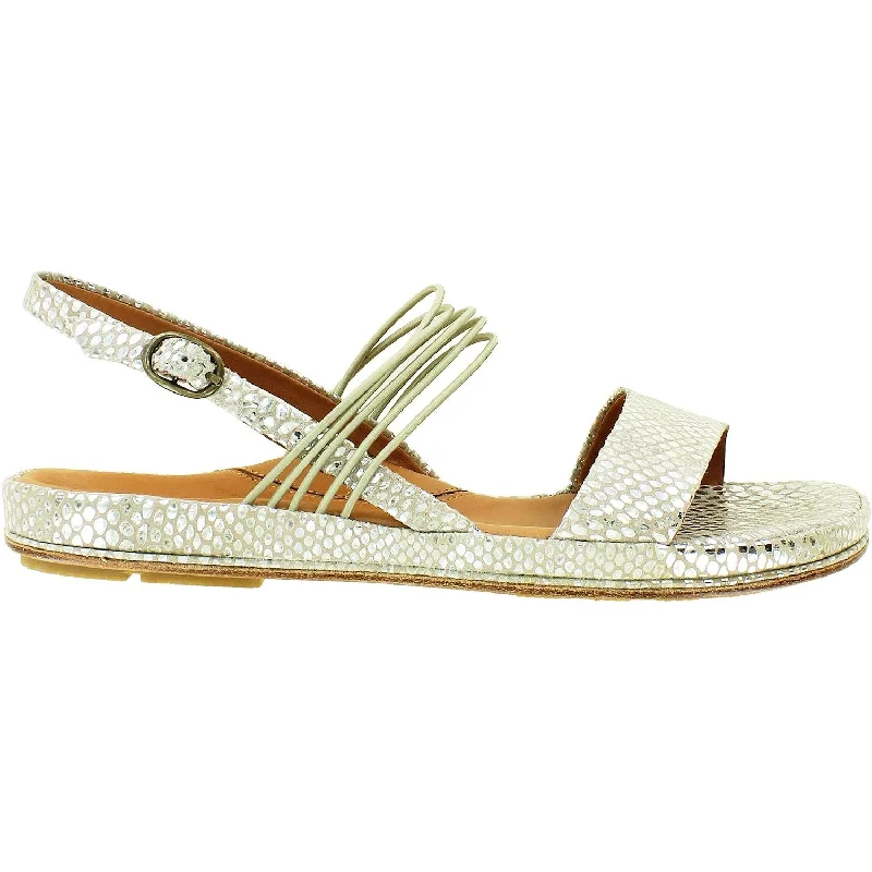 chic sandals for day to night wear -Women's L'Amour Des Pieds Demming Gold/Silver Snake Print Leather