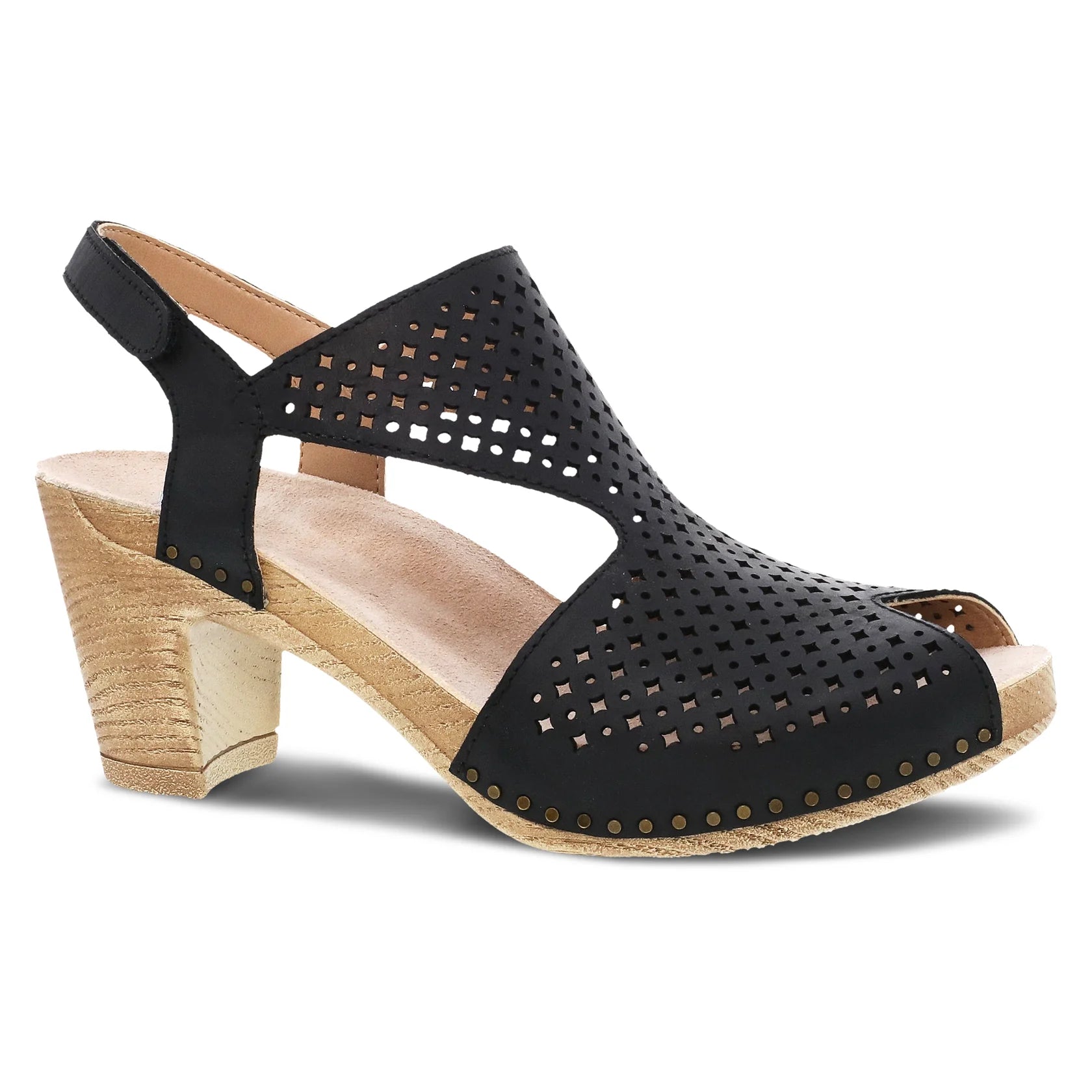 sandals for long hours at the poolsideTeagan Black Burnished Nappa Sandal