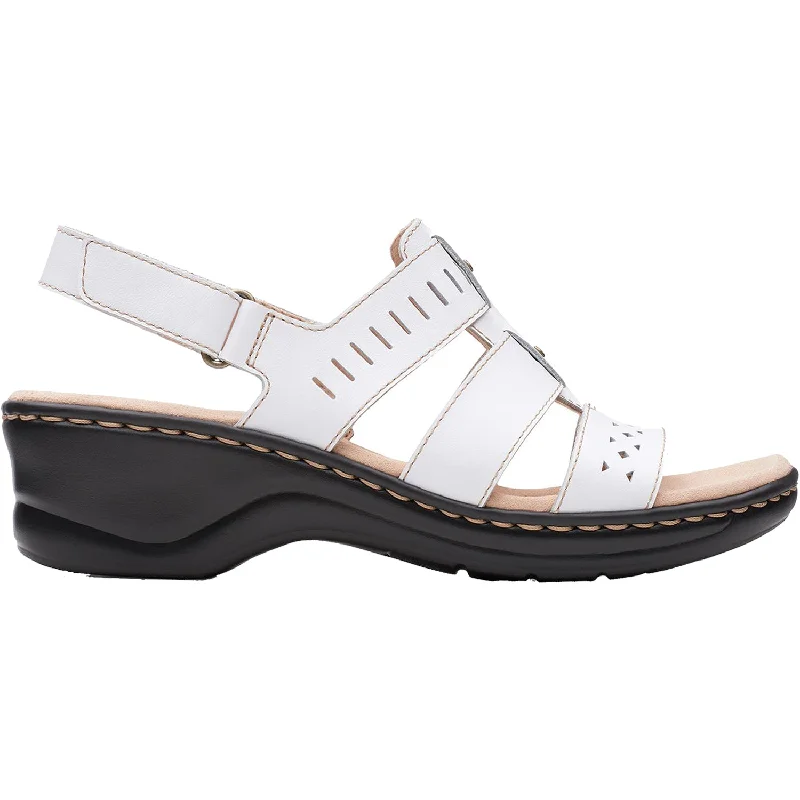 sandals for relaxed beach vibesWomen's Clarks Lexi Qwin White Leather