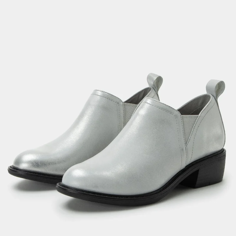 Short boots for men-Merle Silver White Boot