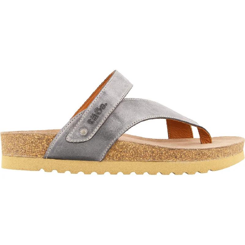 sandals for casual beach wear -Women's Taos Lola Steel Leather