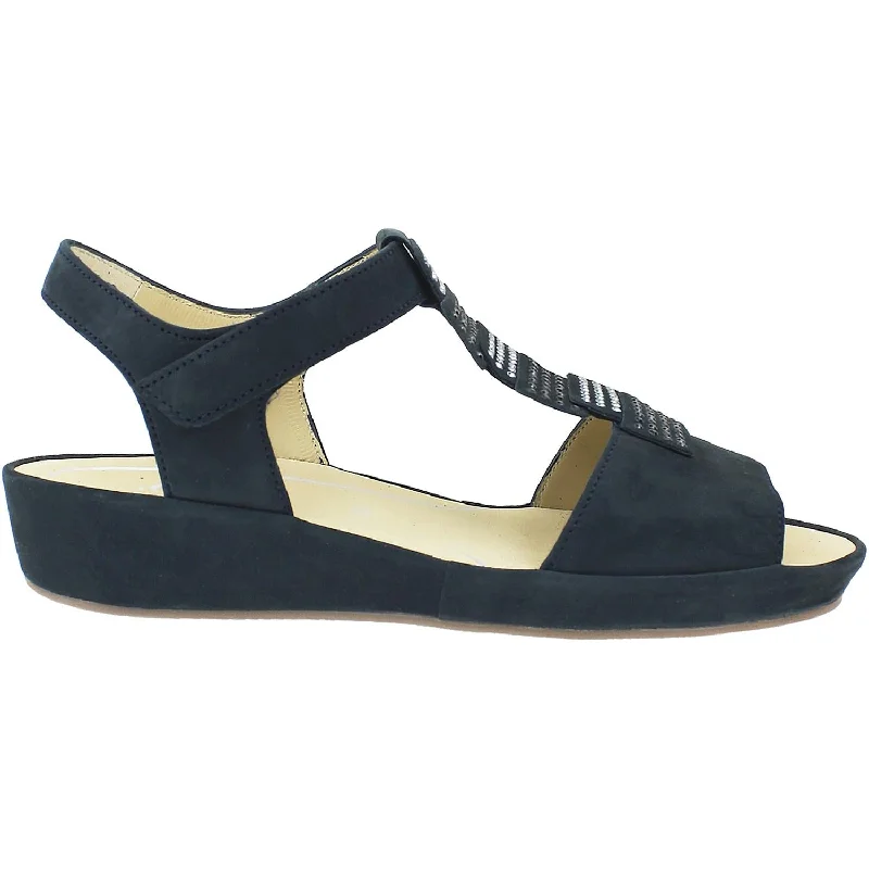 sandals for a relaxed city vacation lookWomen's Ara Shoes Chrissy Blau Navy Nubuck