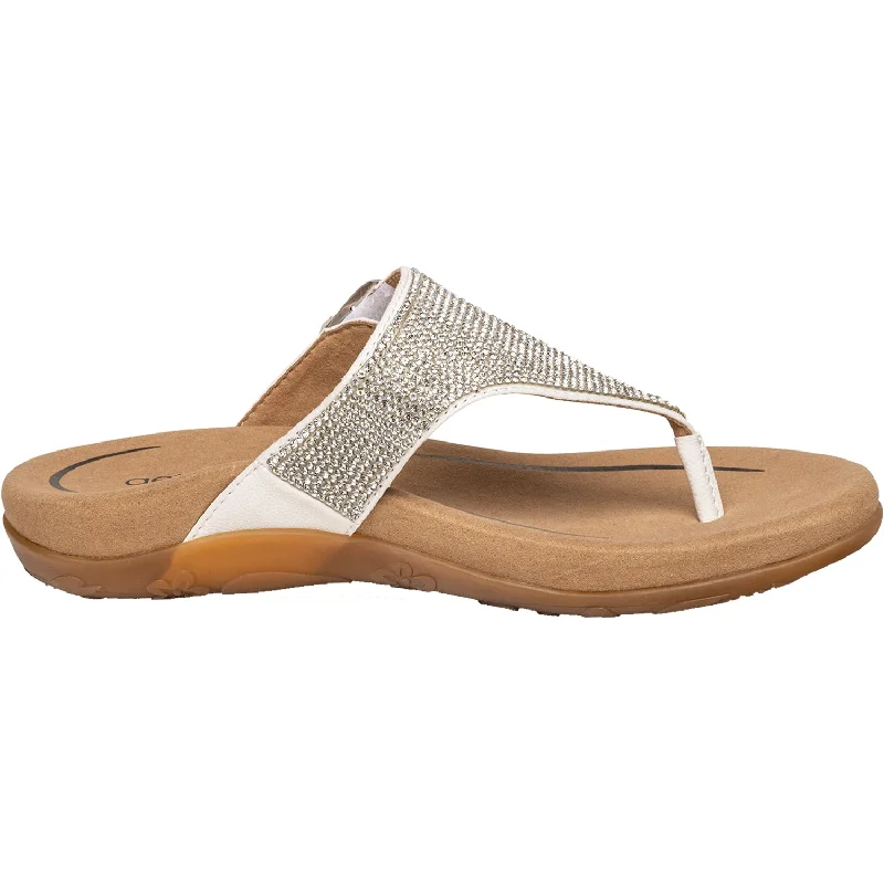 sandals for long days in tropical heatWomen's Aetrex Rae White Leather