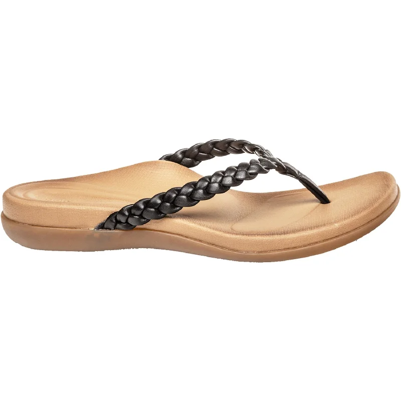 sandals with arch support for daily wearWomen's Aetrex Rachael Black Synthetic