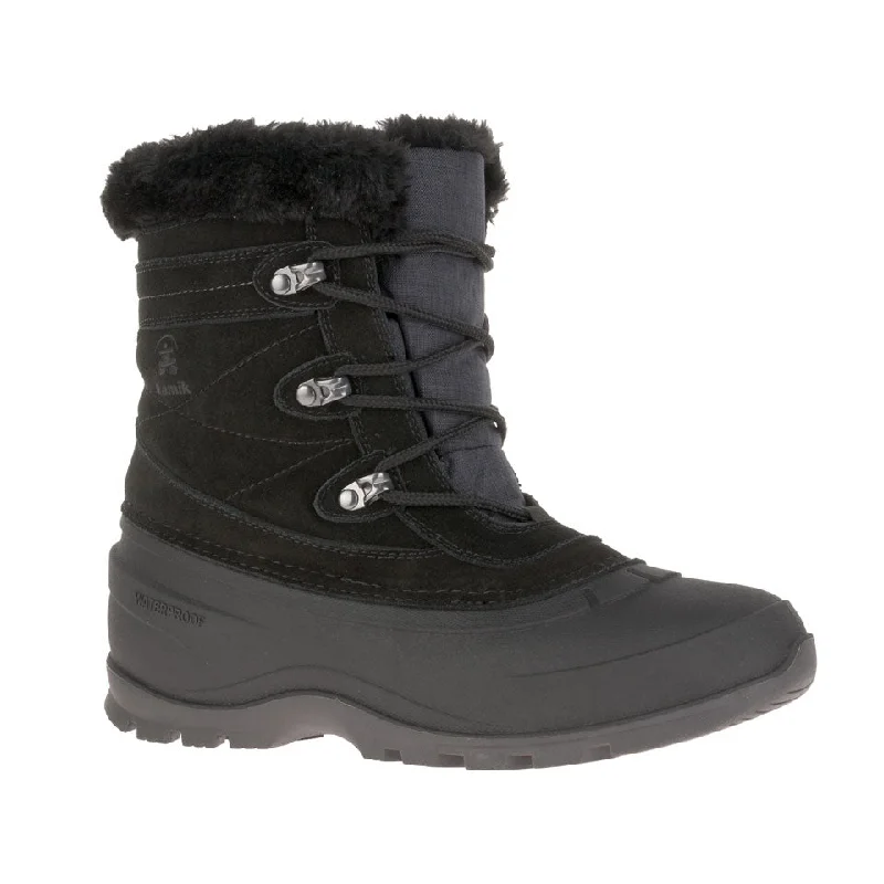 Comfortable ankle boots for fall-Kamik Women's Snovalley 5 Boot Black