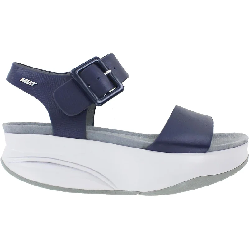 affordable sandals for men -Women's MBT Manni 2 Dark Navy Leather