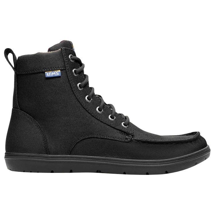 Warm leather boots for men-Lems Boulder Boot Vegan Black