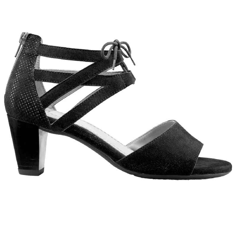 sandals for outdoor fun by the seaWomen's Ara Racquel Black Puntikid/Suede