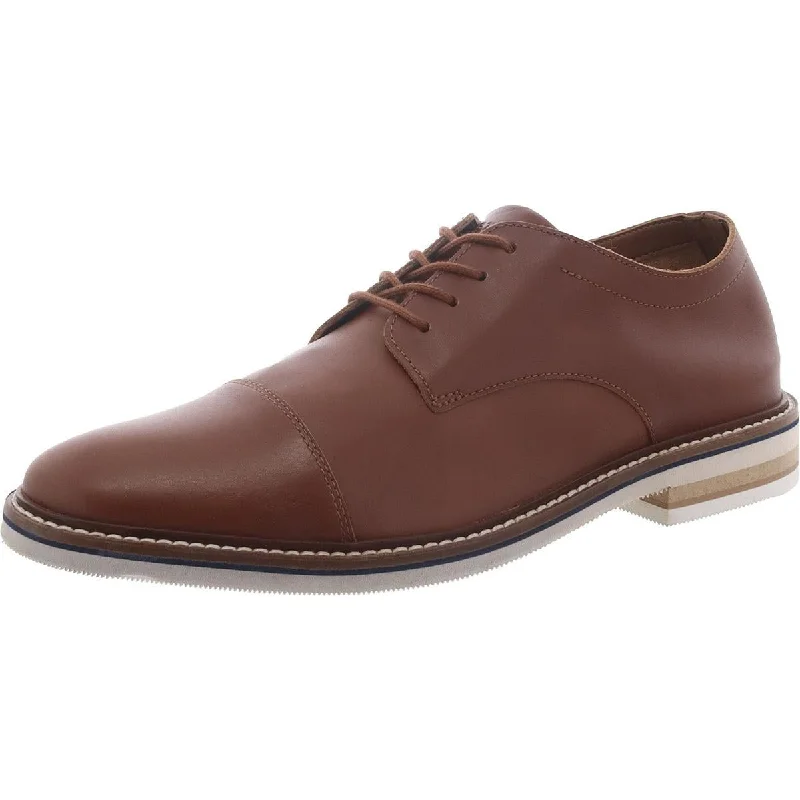 Clarks Mens Dezmin Cap Leather Lace Up Oxfords