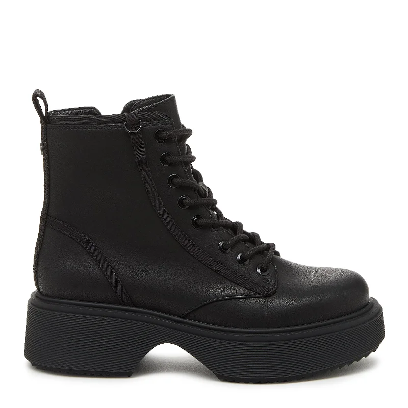 Comfortable boots for snow in extreme cold-Bingo Black Platform Boot