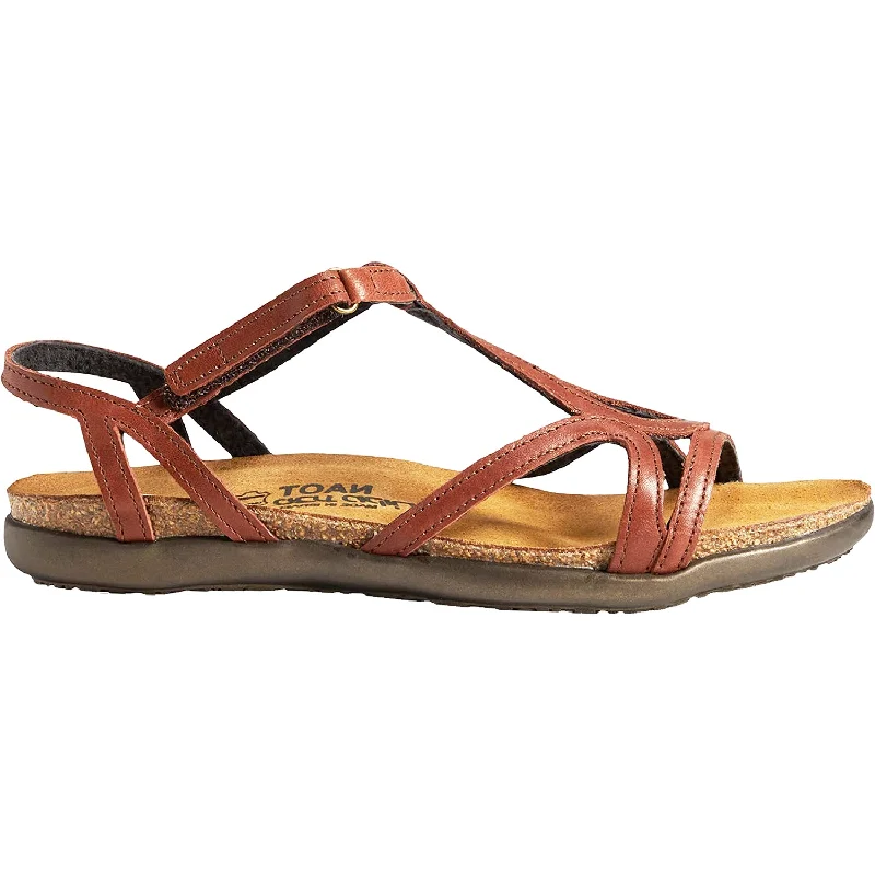 sandals for versatile beach wearWomen's Naot Dorith Soft Chestnut Leather