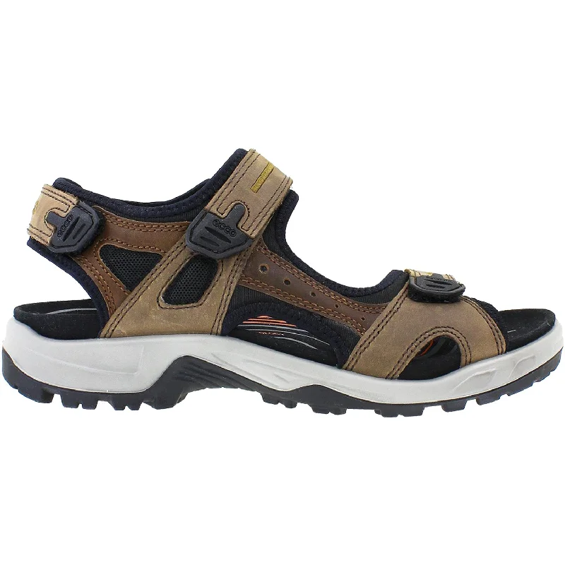 sandals with cushioned footbed for all-day comfortMen's Ecco Yucatan Espresso/Cocoa/Black Nubuck/Leather