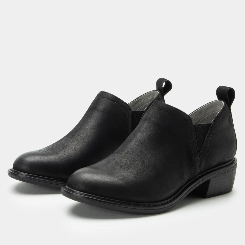 Chunky platform boots for men-Merle Black Burnish Boot