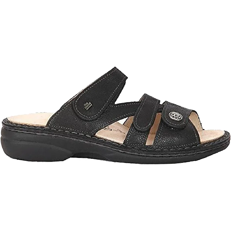 sandals for beachside vacations in comfortWomen's Finn Comfort Ventura Black Longbeach Leather