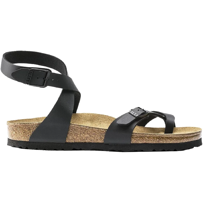 lightweight sandals for warm-weather destinations -Women's Birkenstock Yara Black Birko-Flor