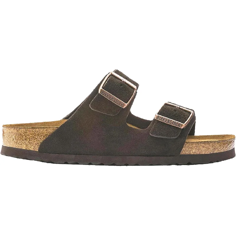 sandals for long walks along beach pathsUnisex Birkenstock Arizona Soft Footbed Mocha Suede