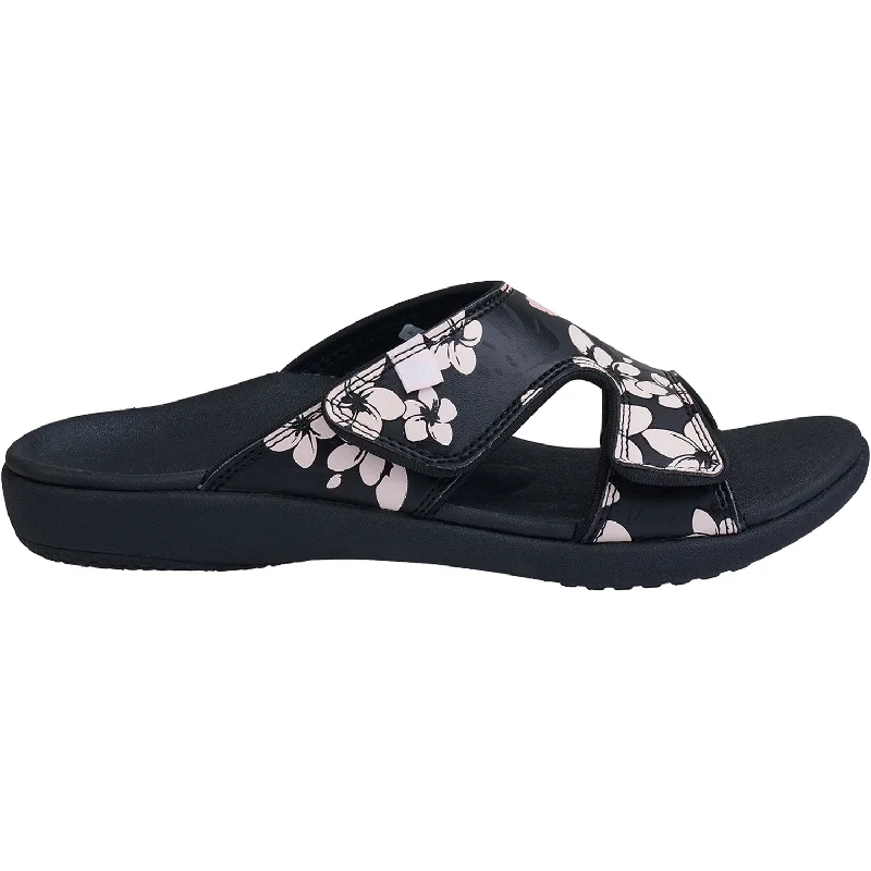 cushioned sandals for comfort -Women's Spenco Kholo 2 Luau Black Synthetic