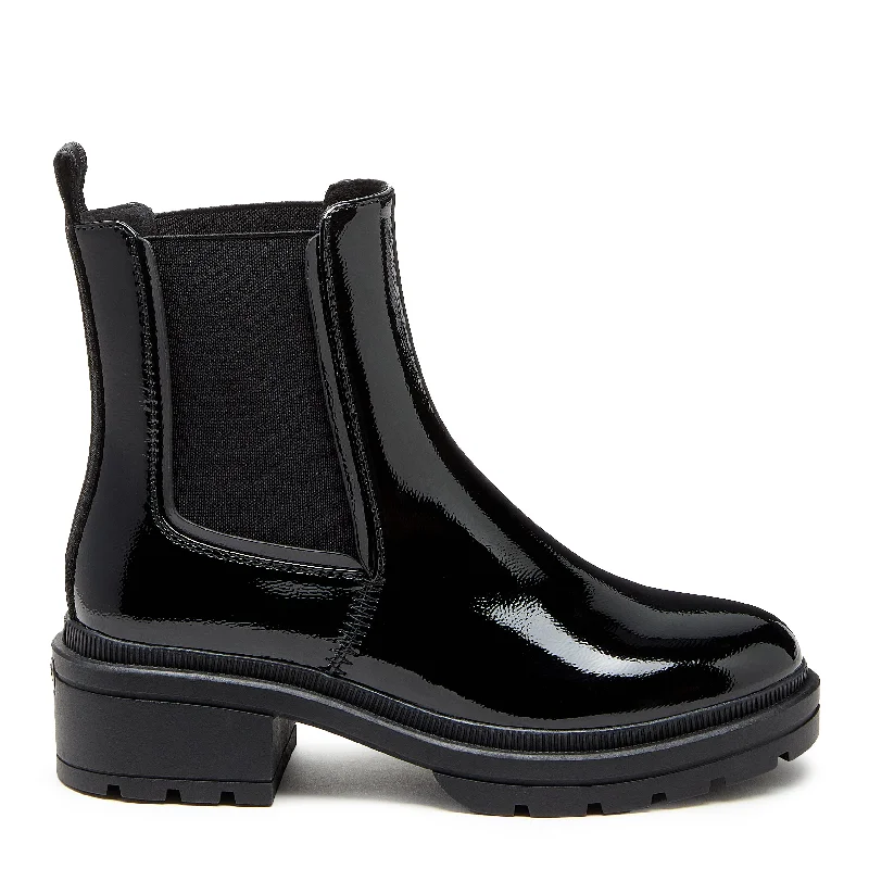 Boots for hiking and walking-Iggie Black Patent Chelsea Boot