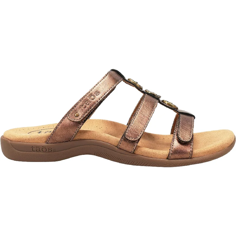 sandals for comfortable travel and sightseeingWomen's Taos Prize 4 Bronze Leather