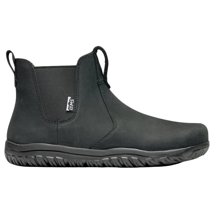 Ankle boots for office wear-Lems Chelsea Boot Waterproof Obsidian