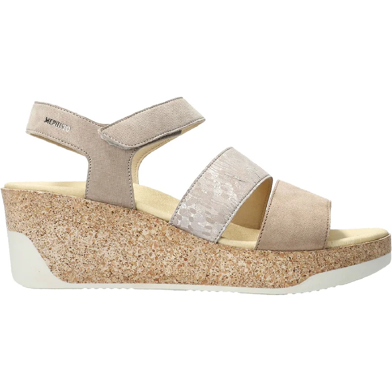 sandals for casual strolls along the coastlineWomen's Mephisto Gianna Light Taupe Suede/Leather