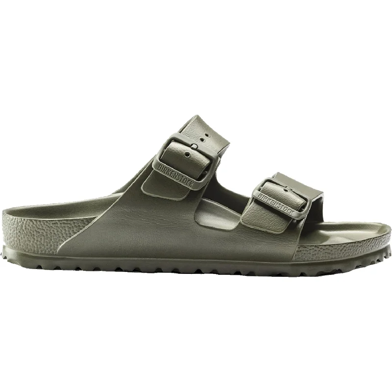 lightweight sandals with adjustable straps -Unisex Birkenstock Arizona Essentials Khaki EVA Synthetic