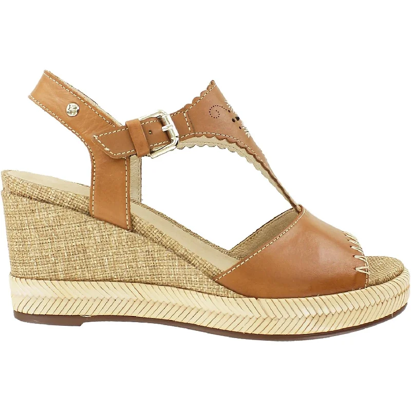 sandals for long walks along city streetsWomen's Pikolinos Mojacar W7R-1711 Brandy Leather