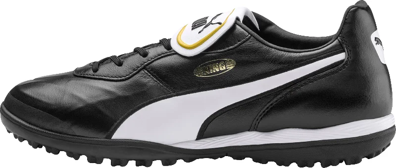 Stylish boots with warm wool lining-Puma King Top TT Astro Turf Mens Football Boots - Black