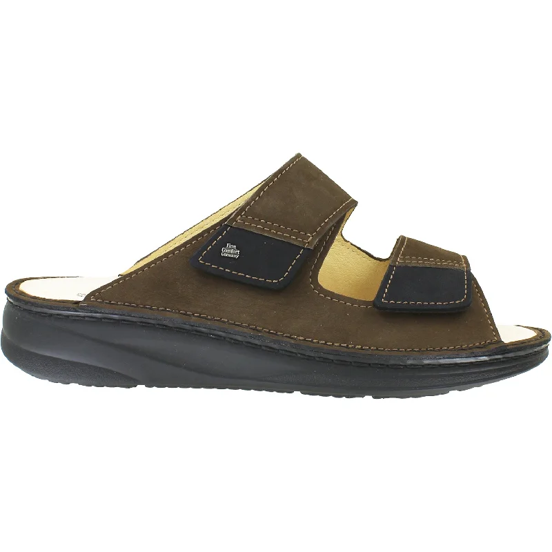 sandals for relaxing beach and city daysMen's Finn Comfort Psara Chestnut/Black Nubuck