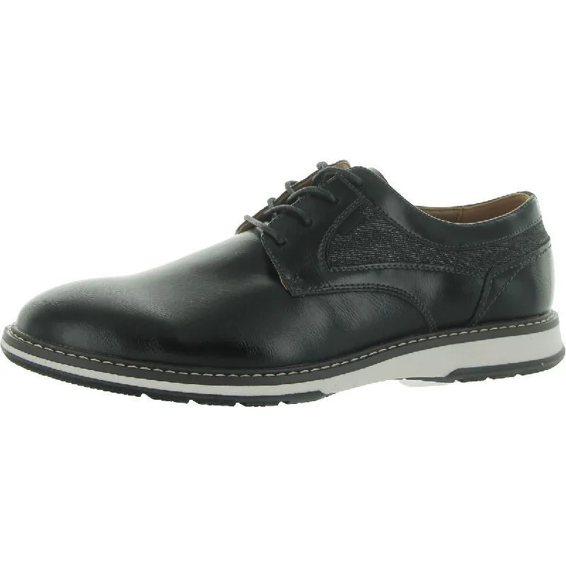 MMaddox Mens Mixed Media Lace Up Oxfords