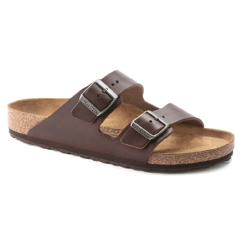 sandals for narrow feet -Arizona Grip Leather  Vintage Wood Roast