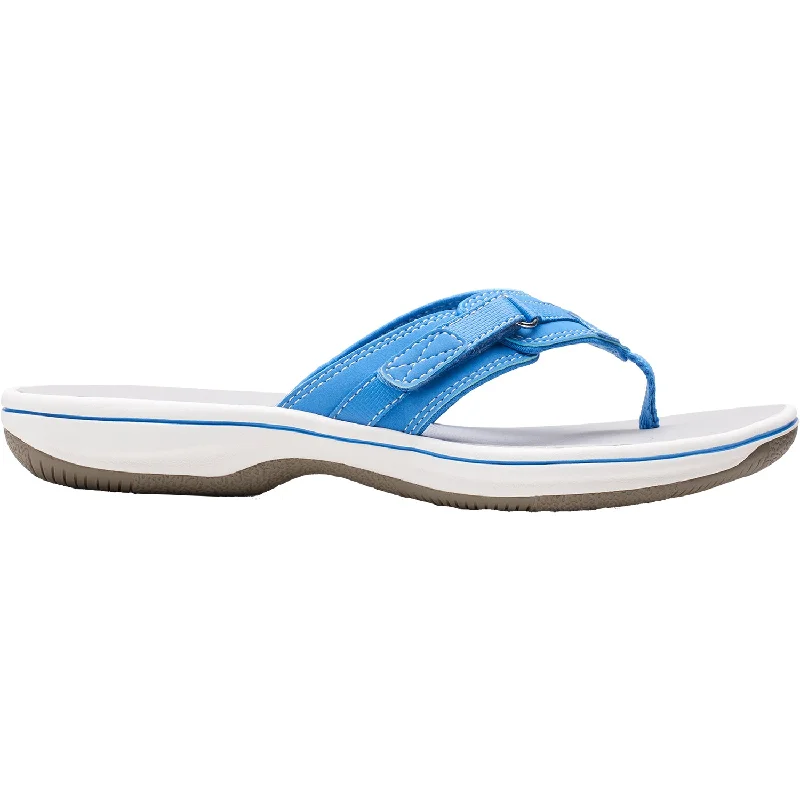 sandals for lounging and relaxing in the sunWomen's Clarks Cloudsteppers Breeze Sea Blue Synthetic