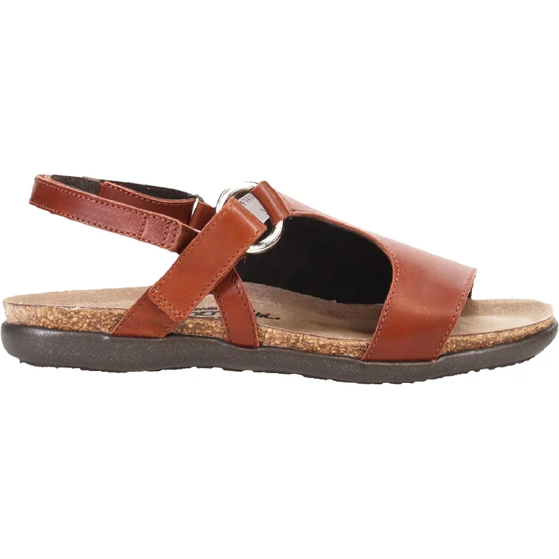 sandals for walking across sandy beachesWomen's Naot Olivia Soft Chestnut Leather