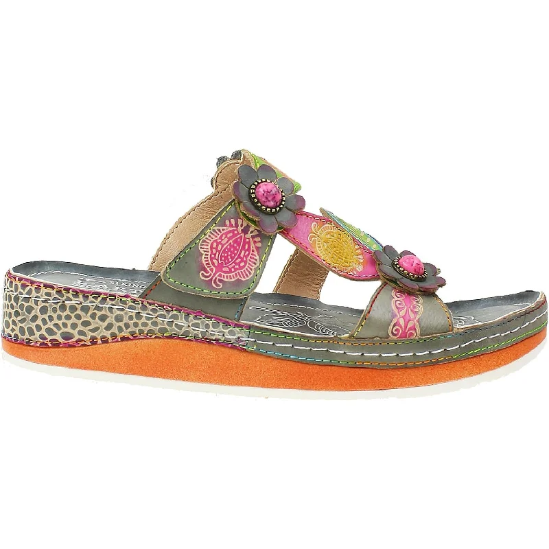 sandals for beach activities and relaxationWomen's L'Artiste by Spring Step Pillow Grey Leather