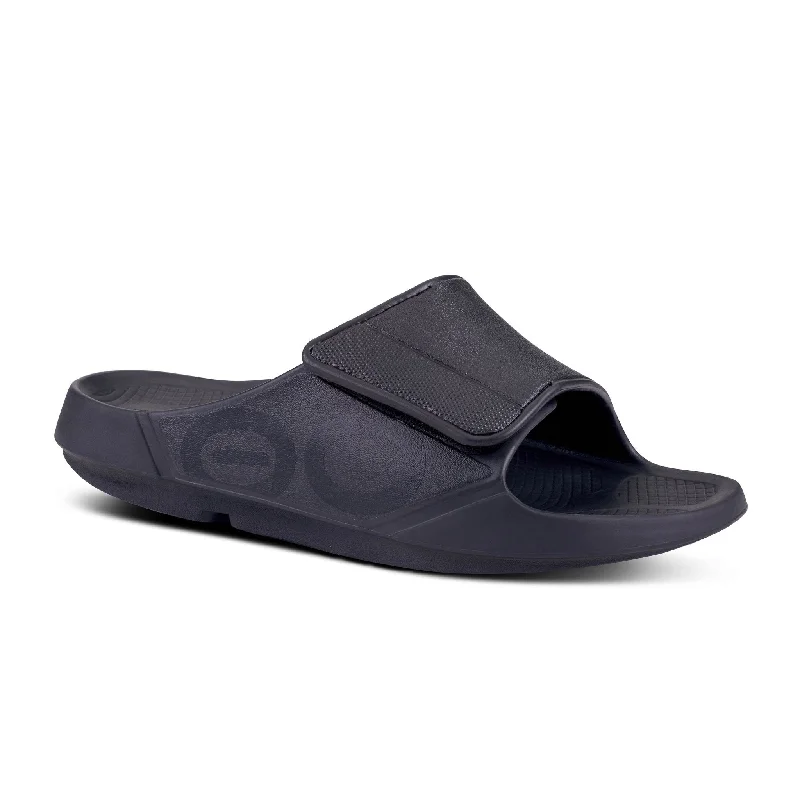 fashion-forward sandals for summer -OOahh UNISEX  Sport Flex Slide Black Matte