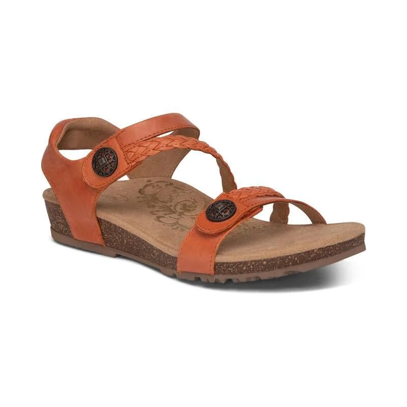 sandals for walking through the hot sunJillian Braided Quarter Strap Tangerine